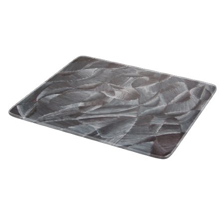 Abstract Black & White Glass Cutting Board