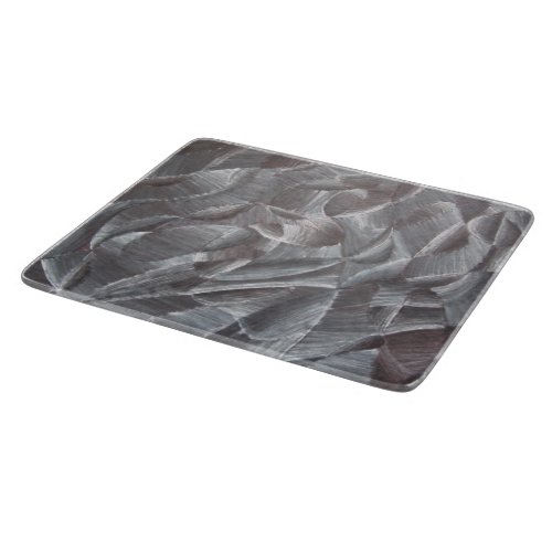 Abstract Black  White Glass Cutting Board