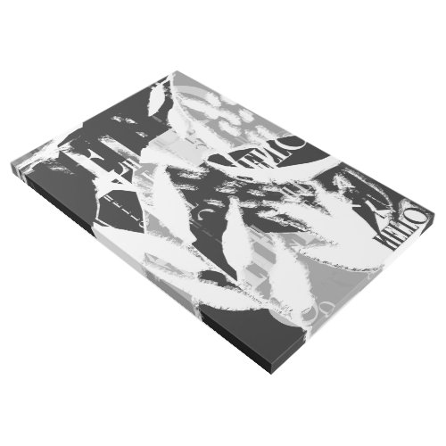 Abstract Black White Gray Gallery Wrap