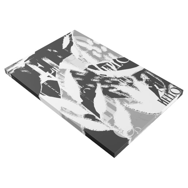 Abstract Black White Gray Gallery Wrap (3/4)