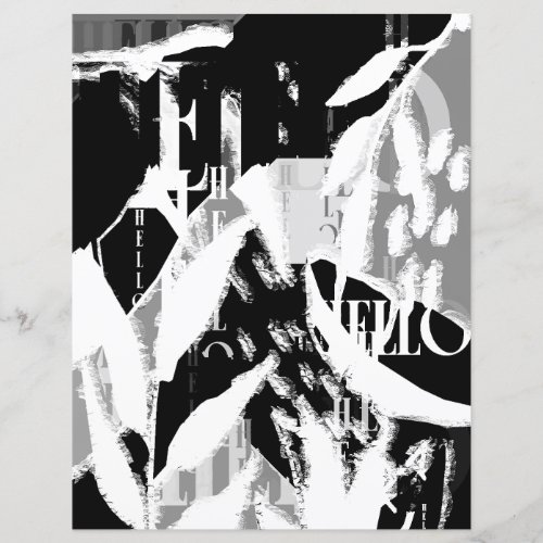 Abstract Black White Gray Scrapbook Paper
