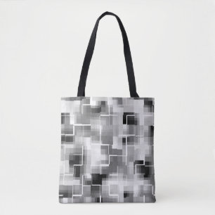 Abstract Black White Gray Tote Bag