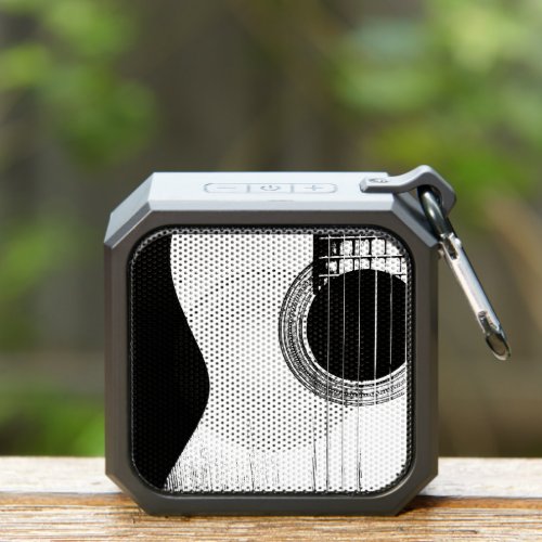Abstract Black White Guitar Musical Instrument  Bluetooth Speaker