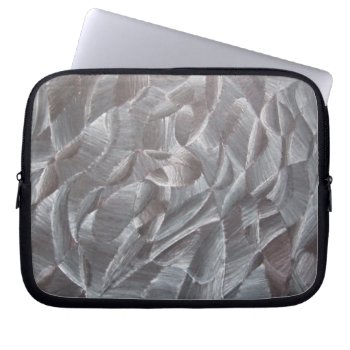 Abstract Black & White Laptop Sleeve by NaturalView at Zazzle