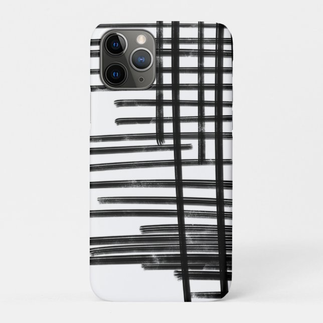 Abstract Black & White Lines Art -  Scratches 2 Case-Mate iPhone Case (Back)