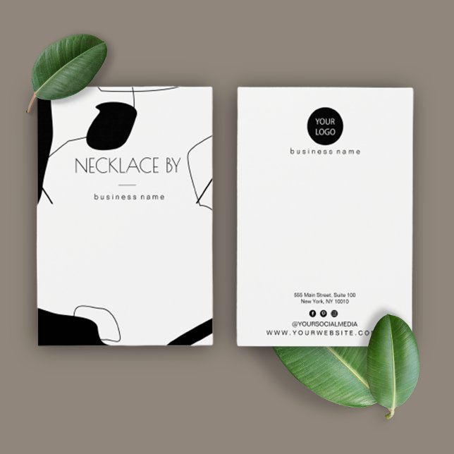 Abstract Black & White Necklace Display Card (Creator Uploaded)