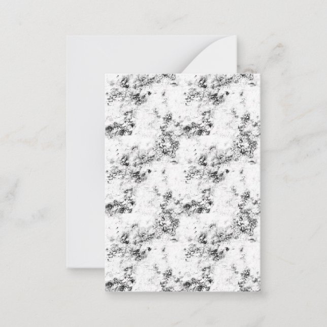 Abstract Black White Note Cards Minimalist Art (Front)