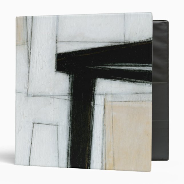 Abstract Black & White Painting Binder (Front/Inside)