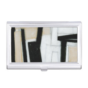 Abstract Black & White Painting Case For Business Cards