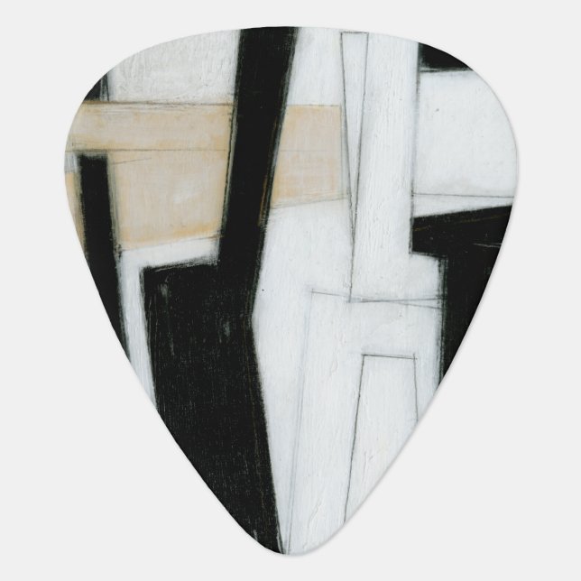 Abstract Black & White Painting Guitar Pick (Front)