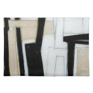 Abstract Black & White Painting Placemat