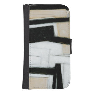 Abstract Black & White Painting Phone Wallet