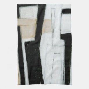 Abstract Black & White Painting Towel