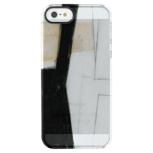 Abstract Black & White Painting Clear iPhone SE/5/5s Case