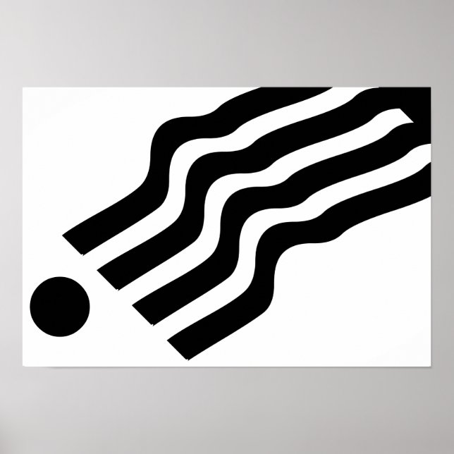 Abstract Black White Poster (Front)