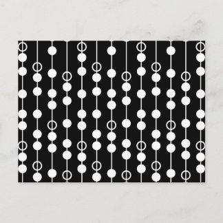 Abstract Black & White Print Postcard