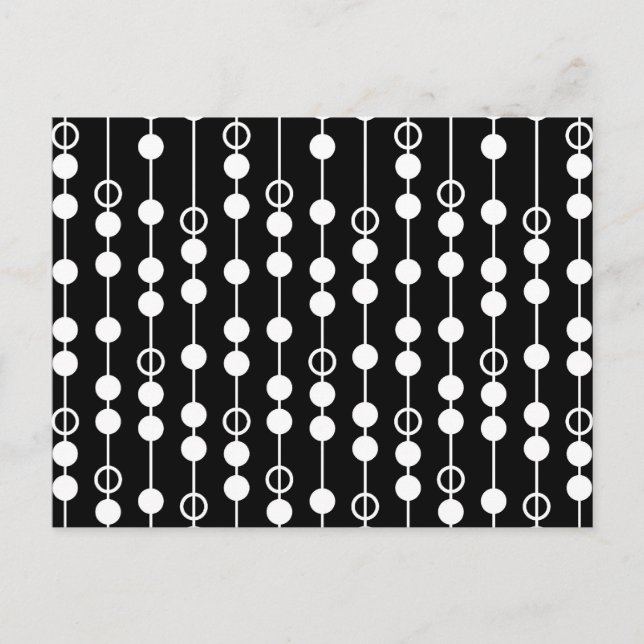 Abstract Black & White Print Postcard (Front)