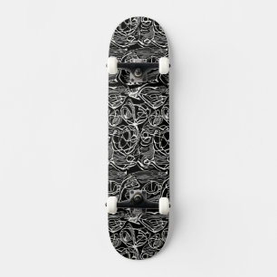 Abstract Black & White Skateboard