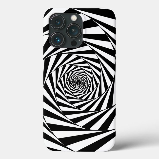 Abstract Black & White Spirals Art Case-Mate iPhone Case (Back)