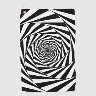 Abstract Black & White Swirl Spiral Stairway Art