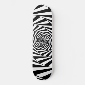 Abstract Black & White Swirl Spiral Stairway Art