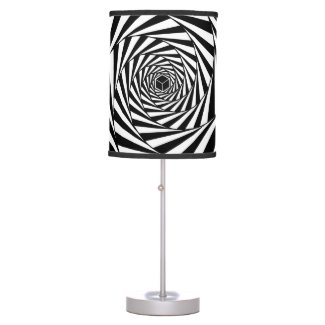 Abstract Black & White Swirl Spiral Stairway Art