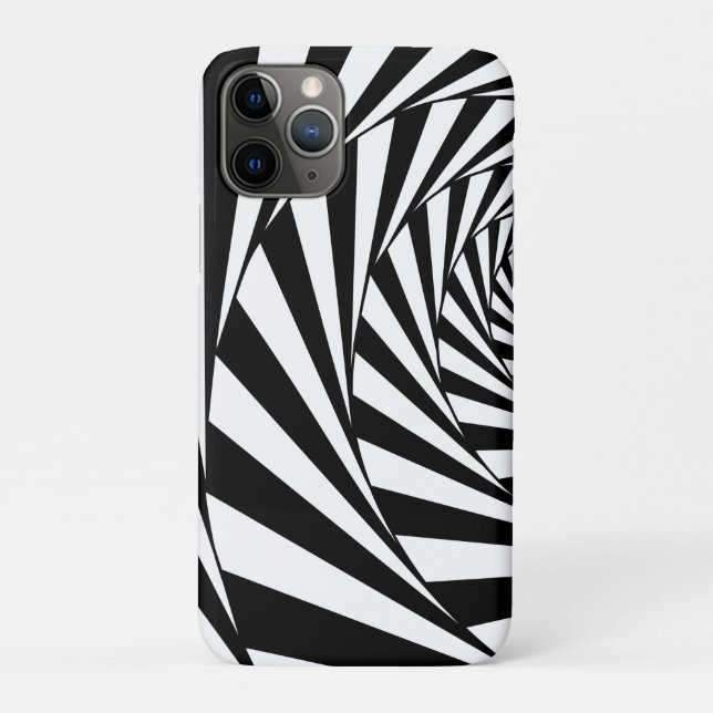 Abstract Black & White Swirl Spiral Stairway Case- Case-Mate iPhone Case (Back)