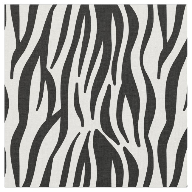 Abstract black white zebra animal print pattern fabric (Close Up)