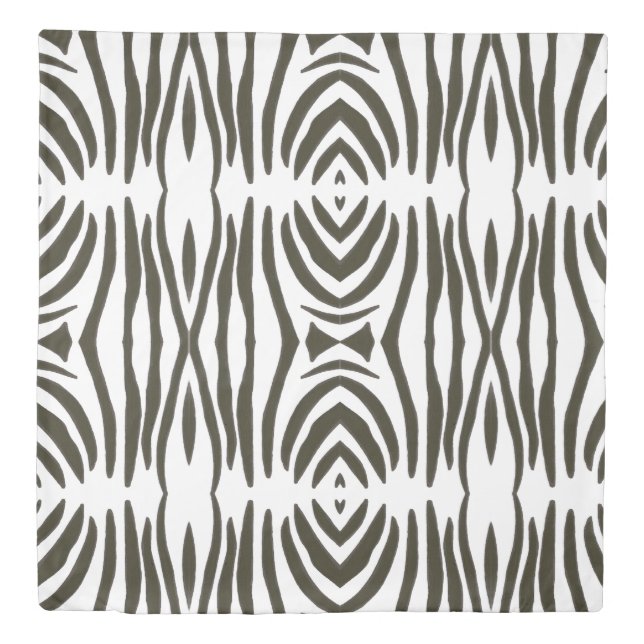Abstract Black White Zebra Pattern Duvet Covers (Front)
