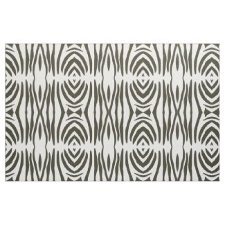 Abstract Black White Zebra Stripes Print Fabric