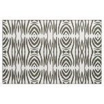 Abstract Black White Zebra Stripes Print Fabric