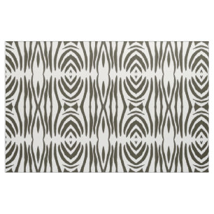 Abstract Black White Zebra Stripes Print Fabric