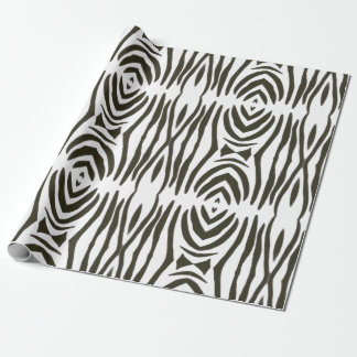 Abstract Black White Zebra Stripes Wrapping Paper