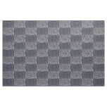 Abstract blends black gray tan checkerboard fabric