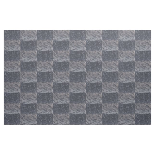 Abstract blends black gray tan checkerboard fabric (Fat Quarter)