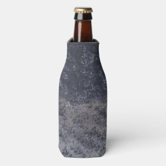 Abstract blends black gray tan white bottle cooler