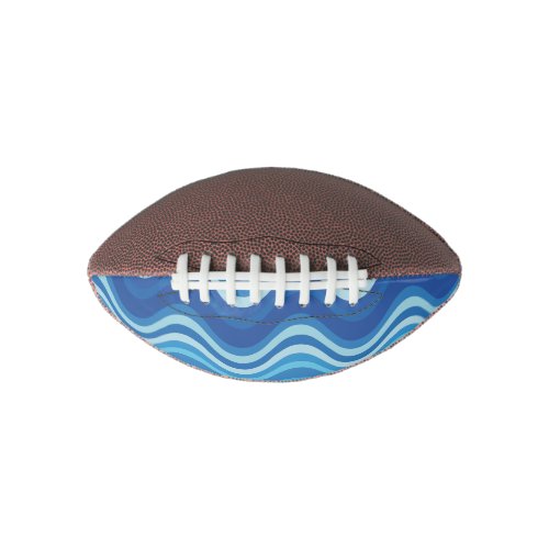 Abstract bleu wavy lines patterns football