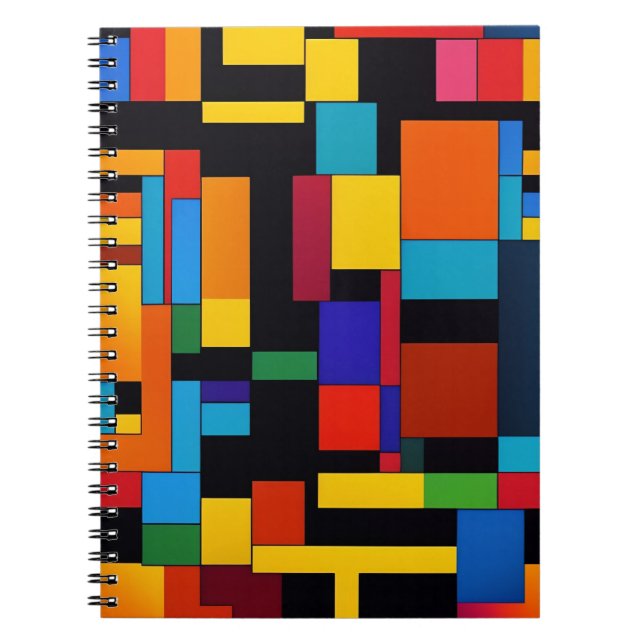 Abstract Blocks in Desert Colors Notebook (Front)
