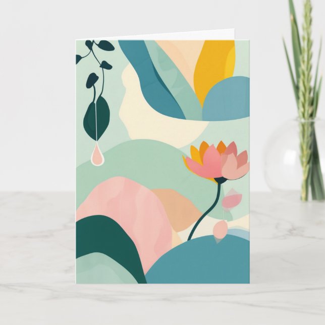 Abstract Blossom Harmony Card (Front)