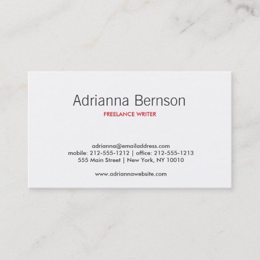 Customizable ABSTRACT BLOSSOMS WHITE/GRAY BUSINESS CARD