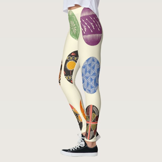 abstract blots print leggings (Left)