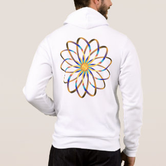 abstract blu flower hoodie