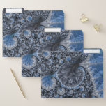 Abstract Blue and Black Intricate Fractal File Folder<br><div class="desc">This product features a beautiful intricate fractal in black and blue. Great for mathematicians,  fractal lovers and math students/teachers.</div>
