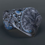 Abstract Blue and Black Intricate Fractal Neck Tie<br><div class="desc">This necktie features an intricate fractal art in dark blue and black colors.</div>