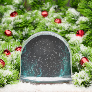 Abstract Blue and Green Underwater Scenery Snow Globe