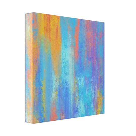 Abstract Blue and Orange Canvas Print | Zazzle.com