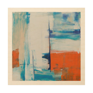 Abstract Blue and Orange Modern Art