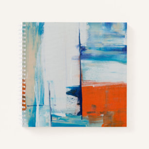 Abstract Blue and Orange Modern Art Notebook