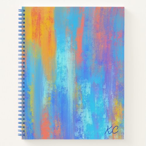 Abstract Blue and Orange Notebook