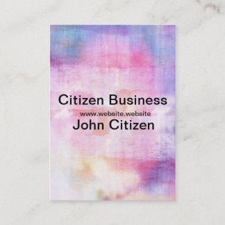 Abstract blue and pink ocean texture business card